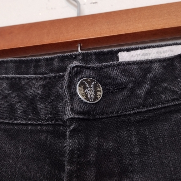 All Saints Spitalfields Women's Black Denim Pipe Skinny Low Rise Jeans Sz 30/32 - Picture 9 of 16